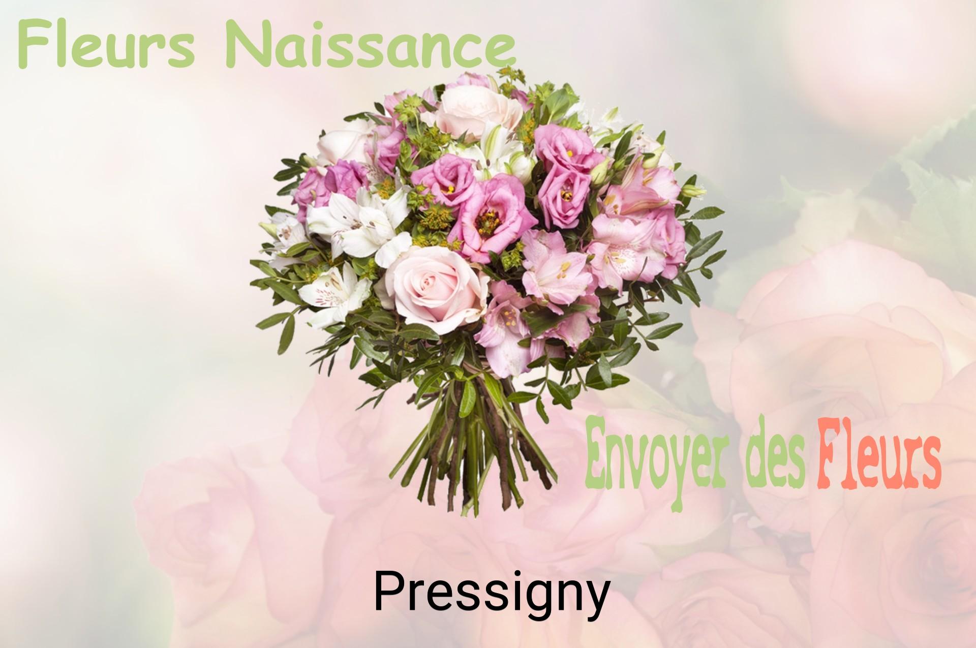 Bouquet de fleurs de naissance livré à Pressigny